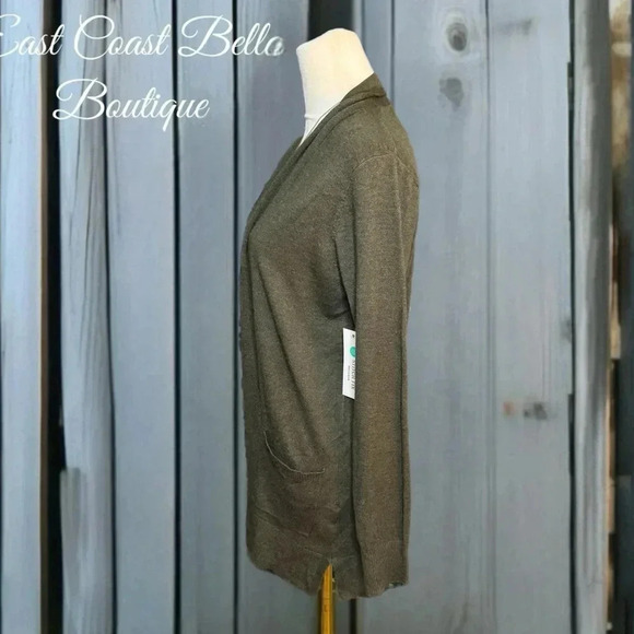 NWT Pink Clover Stitch Fix Cardigan Autumn Olive Green Sweater Long Sleeve XS - Picture 3 of 9